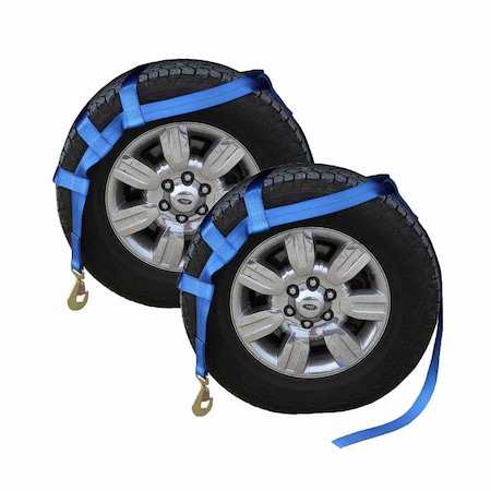 Us Cargo Control Blue Extra Large Tow Dolly Basket Strap with Twisted Snap Hooks, 2 pack WNTH03XL-2PK